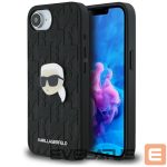 Kitos prekės Karl Lagerfeld  Karl Lagerfeld Monogram Karl Head Pin iPhone 16e Case - Black 