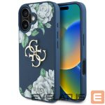 Kitos prekės Guess  Guess Grained Roses Big 4G logo case for iPhone 16 - blue 