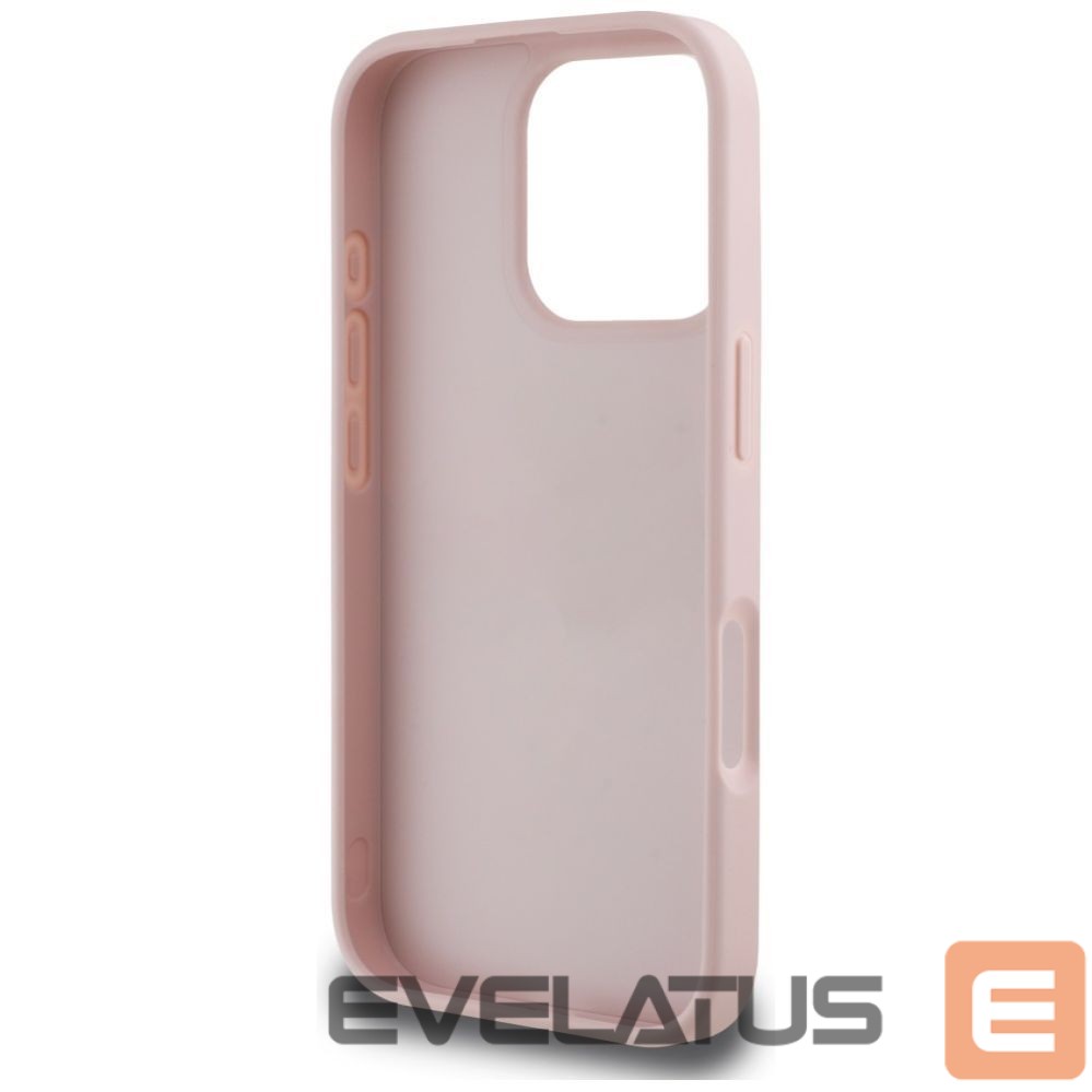 Kitos prekės Guess Guess Grained Roses Big 4G logo iPhone 16 Pro case - pink