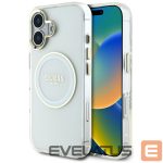 Kitos prekės Guess  Guess IML Metal Colored Circle Classic Logo MagSafe case for iPhone 16 - white 