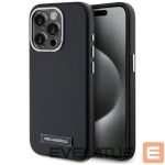 Kitos prekės Karl Lagerfeld  Karl Lagerfeld FW Metal Plate MagSafe iPhone 15 Pro Case - Black 