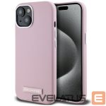 Kitos prekės Karl Lagerfeld  Karl Lagerfeld FW Metal Plate MagSafe iPhone 15 Case - Pink 