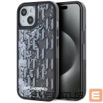 Kitos prekės Karl Lagerfeld  Karl Lagerfeld Liquide Glitter Monogram Gradient iPhone 15 Case - Black 
