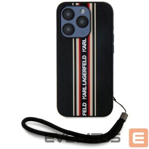 Kitos prekės Karl Lagerfeld  Karl Lagerfeld Saffiano Athleisure Stripes Cord iPhone 15 Pro Case - Red 