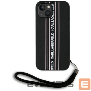 Kitos prekės Karl Lagerfeld  Karl Lagerfeld Saffiano Athleisure Stripes Cord iPhone 15 Case - Pink 