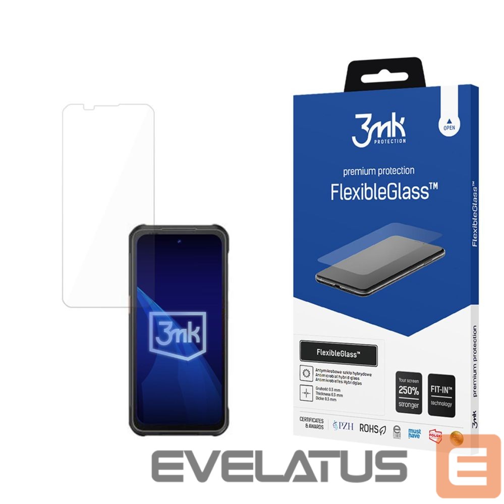Kitos prekės 3MK Hybrid glass 3mk FlexibleGlass for Rugged Phones P10