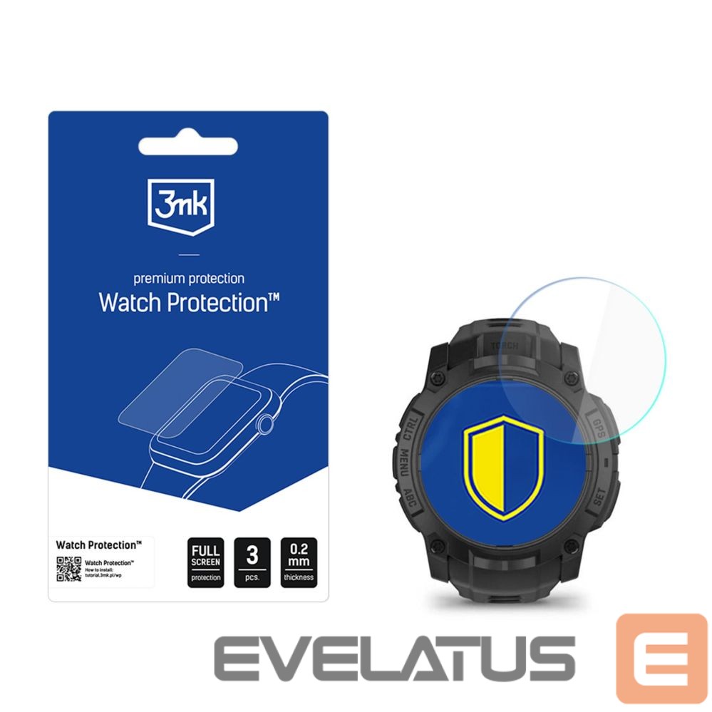 Kitos prekės 3MK Smartwatch Screen Protector 3mk Watch Protection FlexibleGlass for Garmin Instinct 3 Tactical Edition 50mm