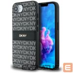 Kitos prekės DKNY  DKNY Repeat Texture Pattern with Tonal Stripe case for iPhone 16e - black 