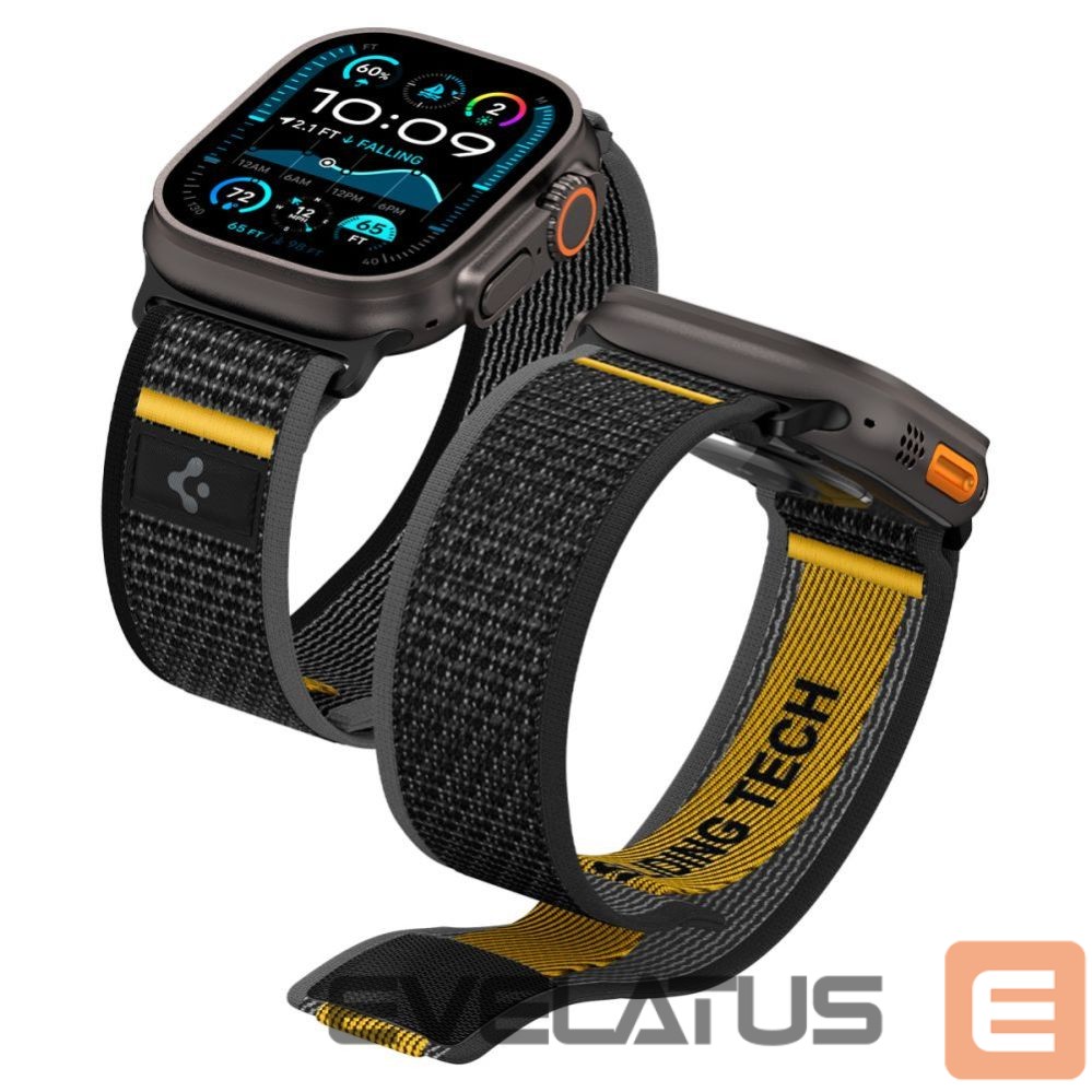 Kitos prekės Spigen Spigen Athlex Air Strap for Apple Watch 44 / 45 / 46 / 49 mm - Black