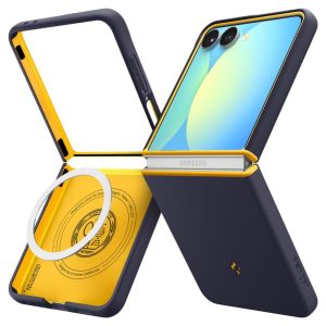 Kitos prekės Spigen  Nano Pop Mag MagSafe Case for Samsung Galaxy Z Flip 7 - Navy Blue and Yellow 