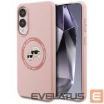 Kitos prekės Karl Lagerfeld  Karl Lagerfeld Silicone Nauble Heads And Circle MagSafe Case for Samsung Galaxy S25 Edge - Pink 