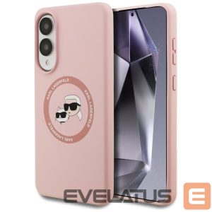 Kitos prekės Karl Lagerfeld  Karl Lagerfeld Silicone Nauble Heads And Circle MagSafe Case for Samsung Galaxy S25 Edge - Pink 