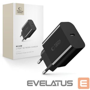 Kitos prekės Tech-Protect  Tech-Protect NC20W USB-C 1-Port PD20W Wall Charger - Black 
