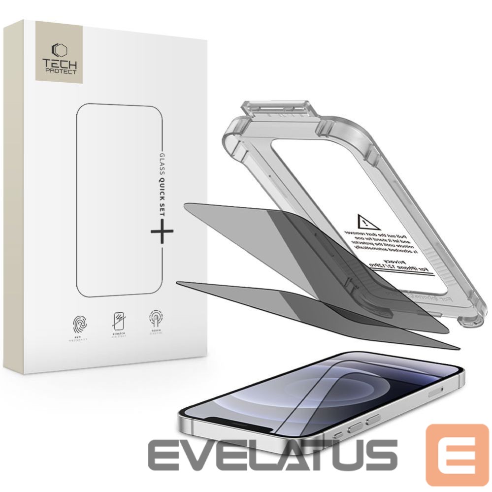 Kitos prekės Tech-Protect Tech-Protect Quick Set Spy+ Privacy Glass 2-pack for iPhone 12 / 12 Pro