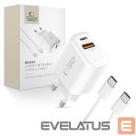 Kitos prekės Tech-Protect  Tech-Protect NCA30 PD 30W QC3.0 USB-A / USB-C Wall Charger + USB-C / USB-C Cable 100cm - White 