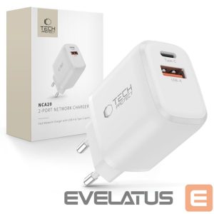 Kitos prekės Tech-Protect  Tech-Protect NCA20 PD 20W QC3.0 USB-A / USB-C Wall Charger - White 