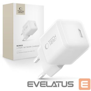 Kitos prekės Tech-Protect  Tech-Protect NCM25 USB-C PD 25W Wall Charger - White 