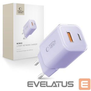Kitos prekės Tech-Protect  Tech-Protect NCM33 PD 33W QC3.0 USB-C / USB-C Wall Charger - Purple 