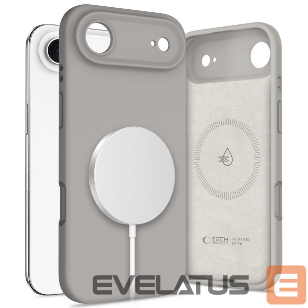Kitos prekės Tech-Protect Tech-Protect Silicone MagSafe Case for iPhone 17 Air - Gray