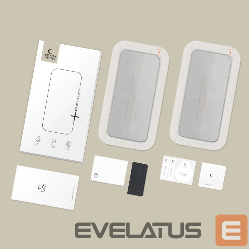 Kitos prekės Tech-Protect Tech-Protect Quick Set Spy+ Privacy Glass 2-pack for iPhone 13 / 13 Pro / 14 / 16e / 17e