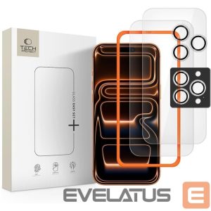 Kitos prekės Tech-Protect  Tech-Protect Easy Set+ 3-pack tempered glass for iPhone 16 Pro Max / 17 Pro Max - transparent 
