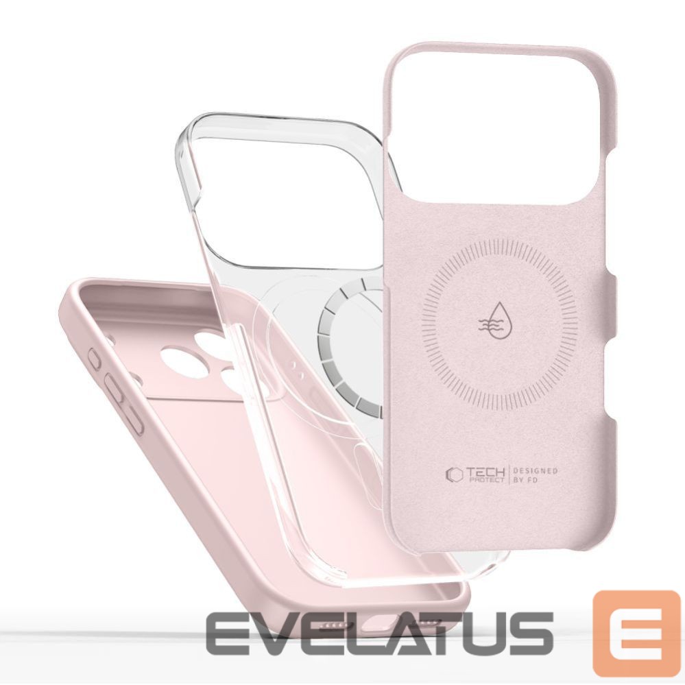 Kitos prekės Tech-Protect Tech-Protect Silicone MagSafe Case for iPhone 17 Pro Max - Pink