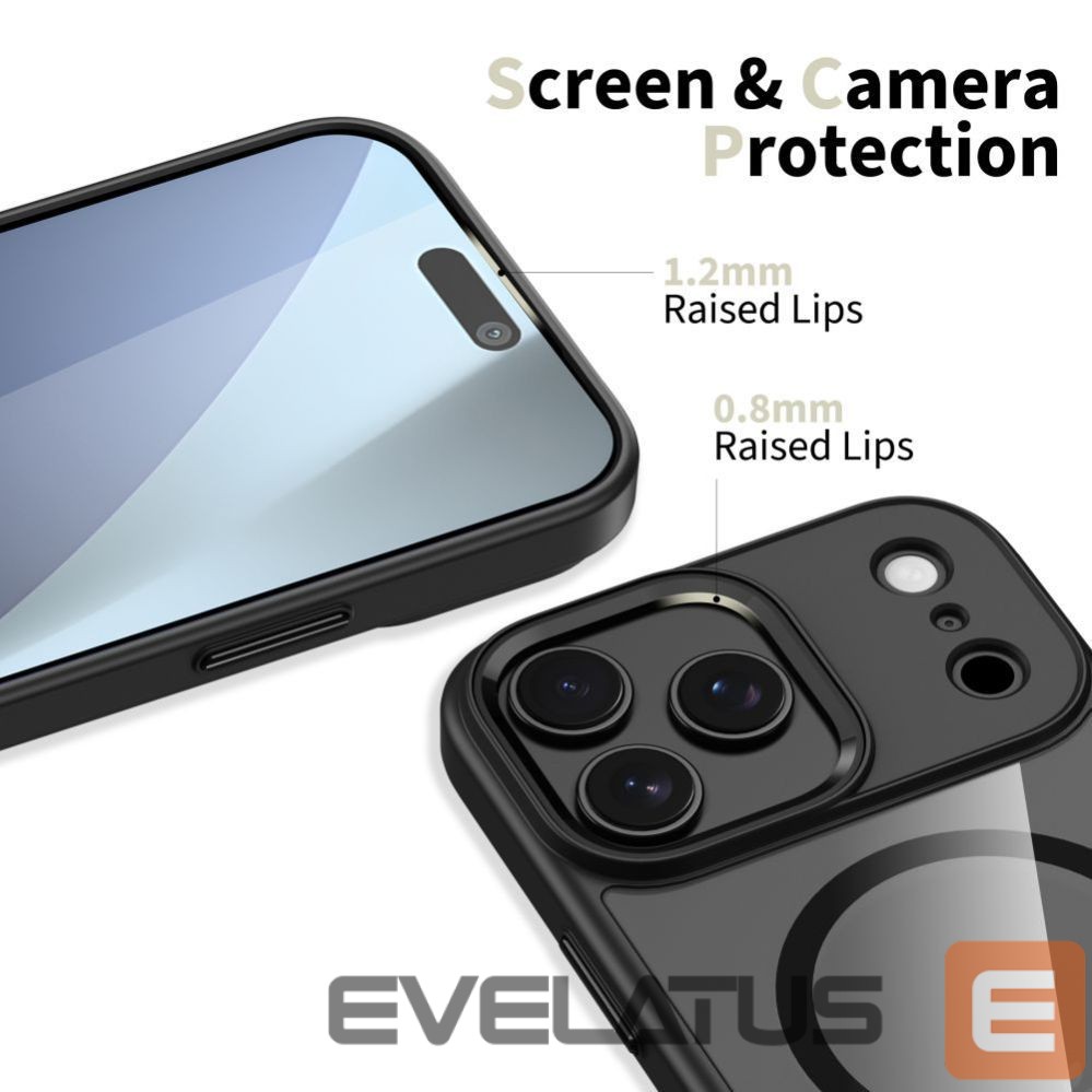 Kitos prekės Tech-Protect Tech-Protect MagMat MagSafe Case for iPhone 17 Pro Max - Clear Black