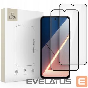 Kitos prekės Tech-Protect  Tech-Protect Glass Fit+ 2-pack tempered glass for Xiaomi Poco M7 - black 