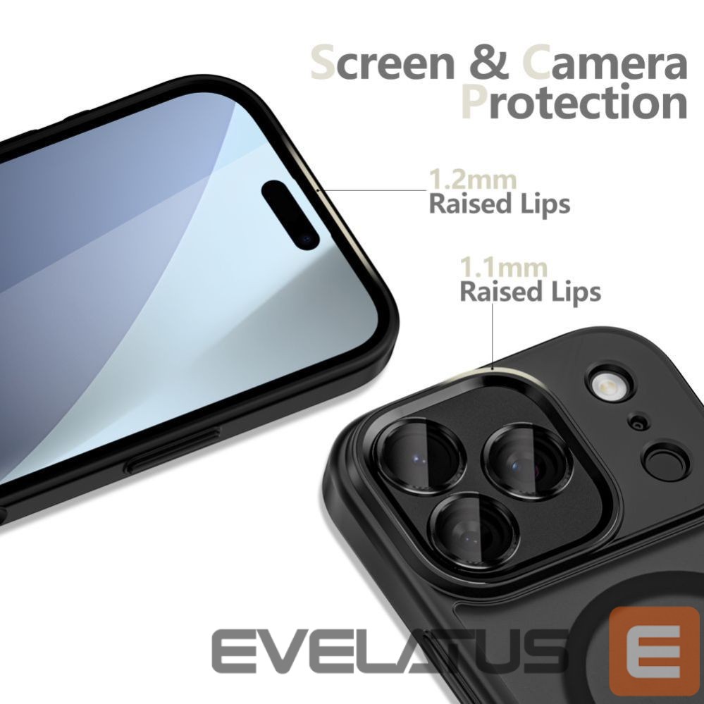Kitos prekės Tech-Protect Tech-Protect MagCam MagSafe Case for iPhone 17 Pro Max - Matte Black
