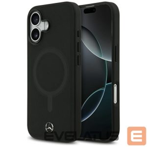 Kitos prekės Mercedes-Benz  Mercedes Plain Smooth Leather MagSafe case for iPhone 17 - black 