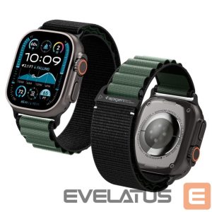Kitos prekės Spigen  Strap Spigen WBF1 Strap for Apple Watch 44 / 45 / 46 / 49 mm - Black and Green 