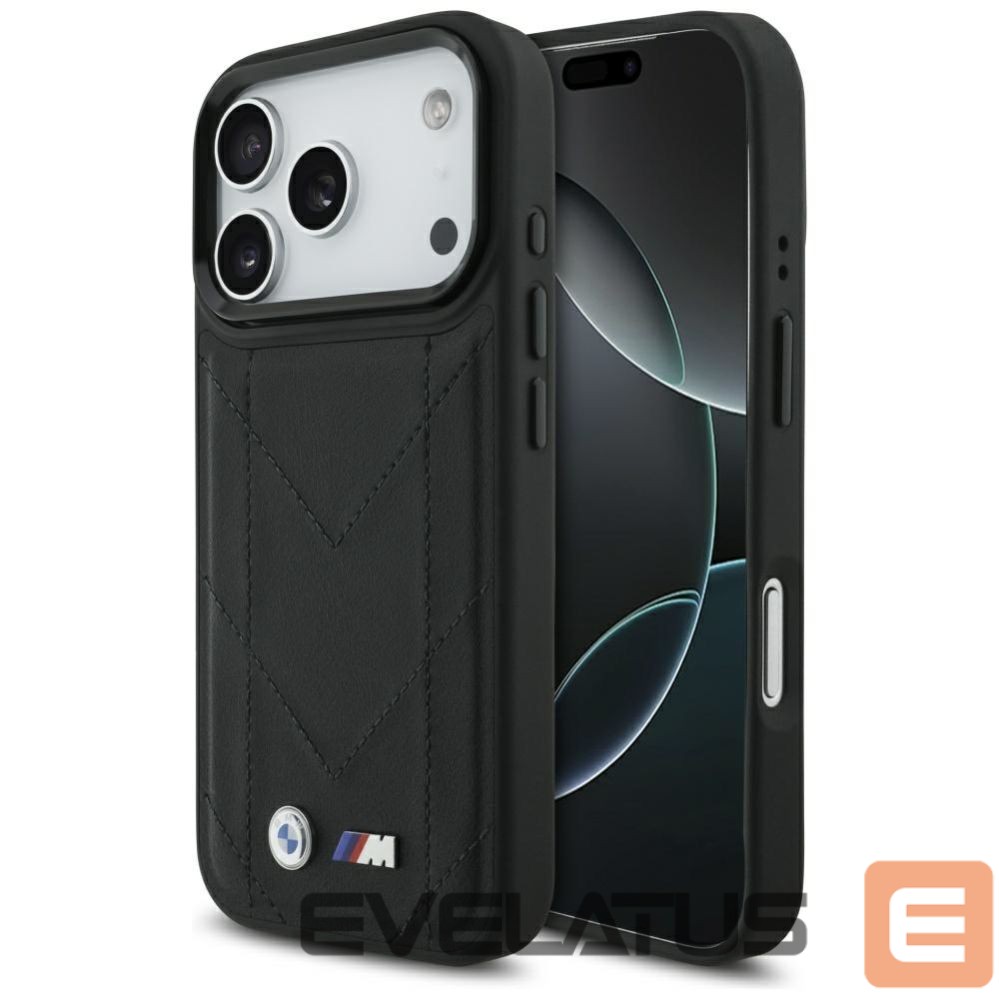 Kitos prekės BMW BMW M Quilted Logo MagSafe Case for iPhone 17 Pro - Black