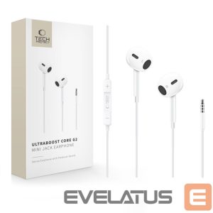 Kitos prekės Tech-Protect  Tech-Protect Ultraboost Core G2 Mini Jack Headphones - White 