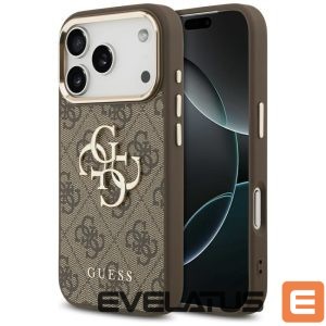 Kitos prekės Guess  Guess 4G Big 4G Classic Logo Case for iPhone 17 Pro - Brown and Gold 
