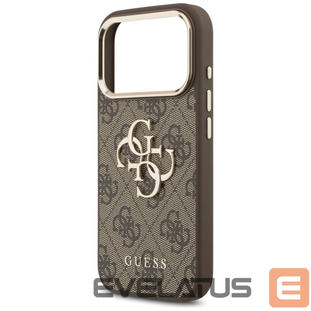 Kitos prekės Guess Guess 4G Big 4G Classic Logo Case for iPhone 17 Pro - Brown and Gold