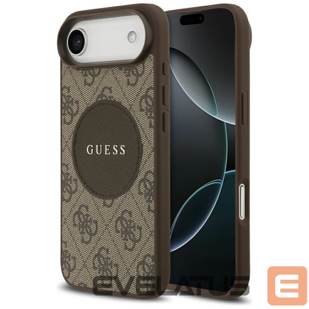 Kitos prekės Guess Guess 4G Circle Classic Logo MagSafe case for iPhone Air - brown
