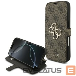 Kitos prekės Guess  Guess Book 4G Metal Logo Case for iPhone 17 Pro - Brown 