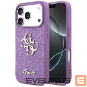 Kitos prekės Guess  Guess Fixed Glitter Big 4G case for iPhone 17 Pro - purple 