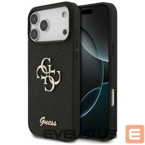 Kitos prekės Guess  Guess Fixed Glitter Big 4G case for iPhone 17 Pro Max - black 