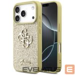 Kitos prekės Guess  Guess Fixed Glitter Big 4G case for iPhone 17 Pro - gold 