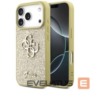 Kitos prekės Guess  Guess Fixed Glitter Big 4G case for iPhone 17 Pro - gold 