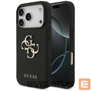 Kitos prekės Guess  Guess Grained Big 4G & Classic Logo case for iPhone 17 Pro - black 
