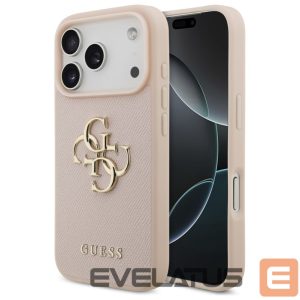 Kitos prekės Guess  Guess Grained Big 4G & Classic Logo iPhone 17 Pro Case - Pink 