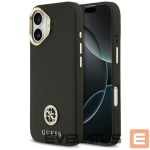 Kitos prekės Guess  Guess Grained Strass Logo MagSafe case for iPhone 17 - black 