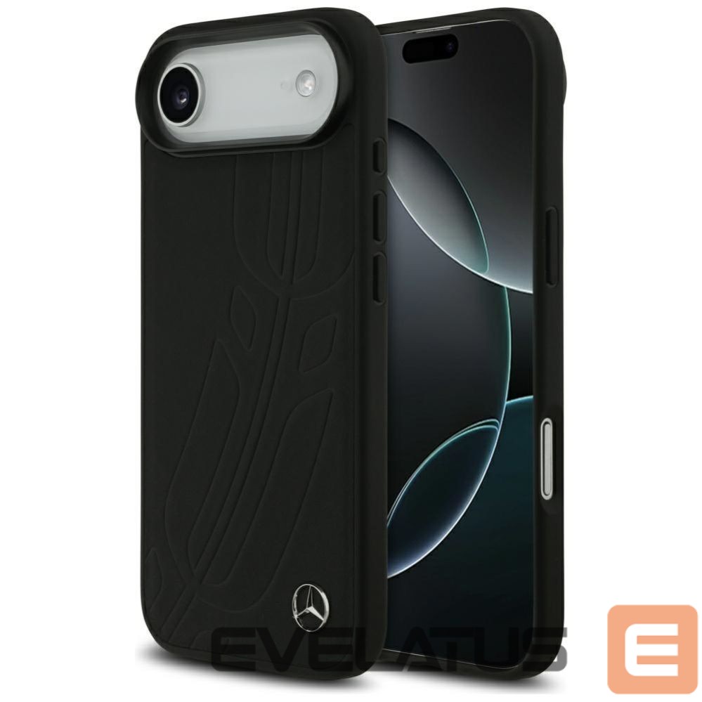 Kitos prekės Mercedes-Benz Mercedes Leather Large Laurel Leave MagSafe case for iPhone Air - black