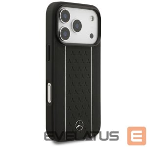 Kitos prekės Mercedes-Benz  Mercedes Leather Star Pattern Stripes MagSafe Case for iPhone 17 Pro - Black 