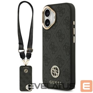 Kitos prekės Guess  Guess 4G Strass Logo & Big Strap Metal Buttons MagSafe Case for iPhone 17 - Black 