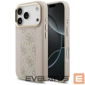 Kitos prekės Guess  Guess 4G Stripe MagSafe Case for iPhone 17 Pro - Pink 