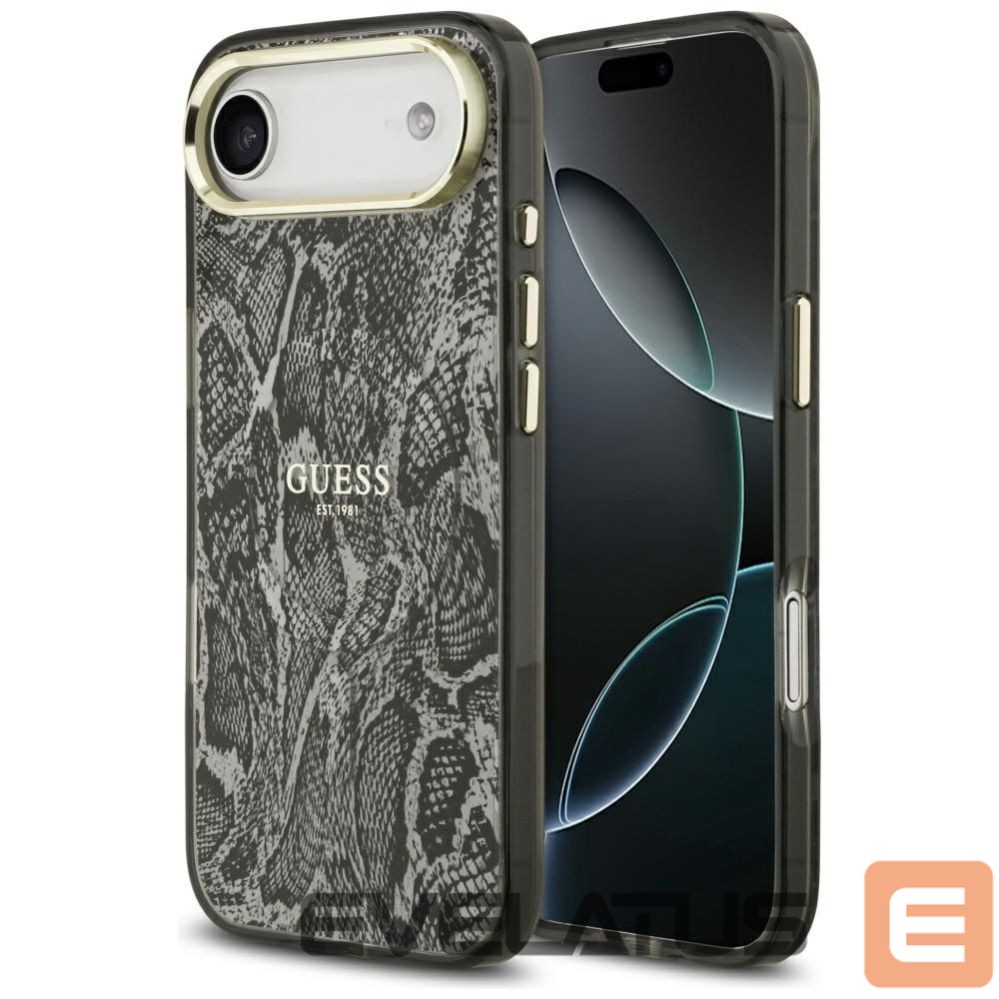 Kitos prekės Guess Guess Python Pattern MagSafe Case for iPhone Air - Black