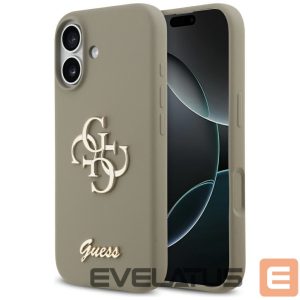 Kitos prekės Guess  Guess Silicone Big 4G Script Case for iPhone 17 - Brown 